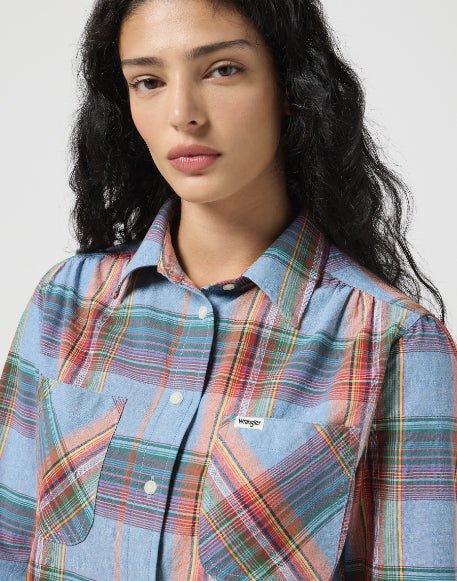 Wrangler Women's Femme Western Shirt In Indigo